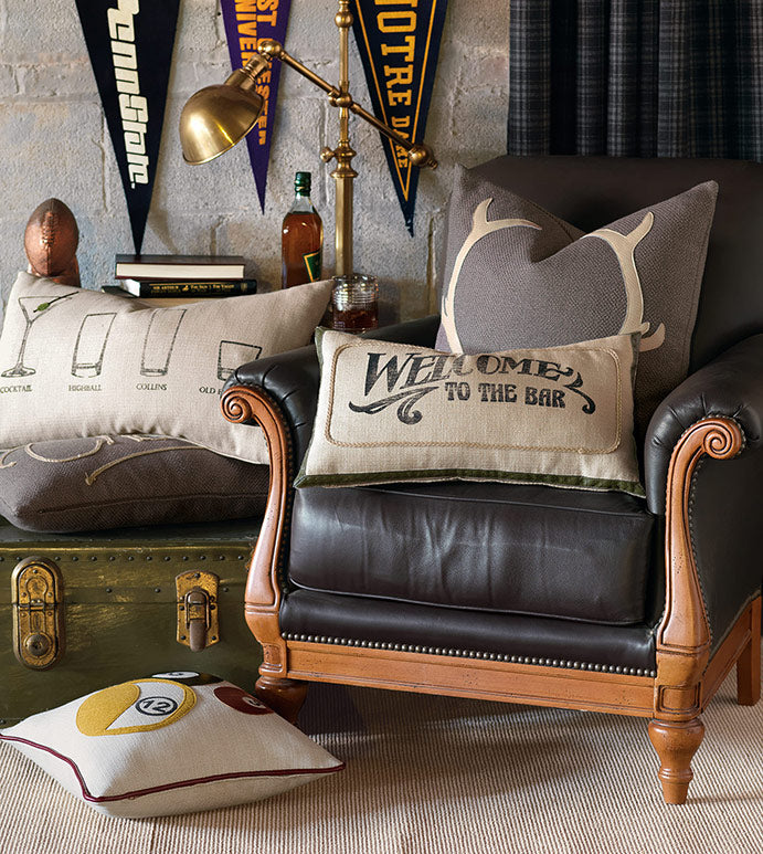 Antler Appliqué Pillow