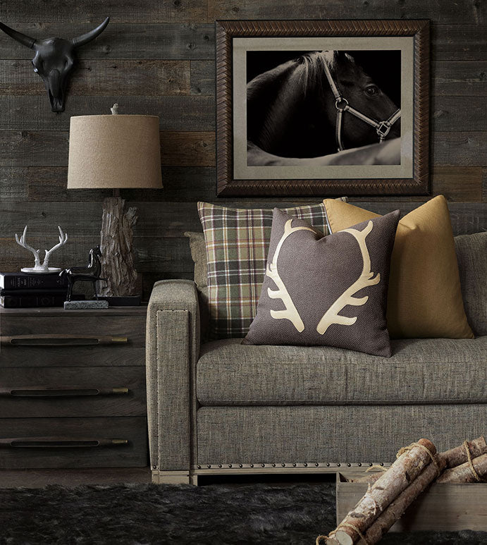 Antler Appliqué Pillow
