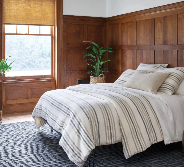 Summit Striped Linen Bedding Collection