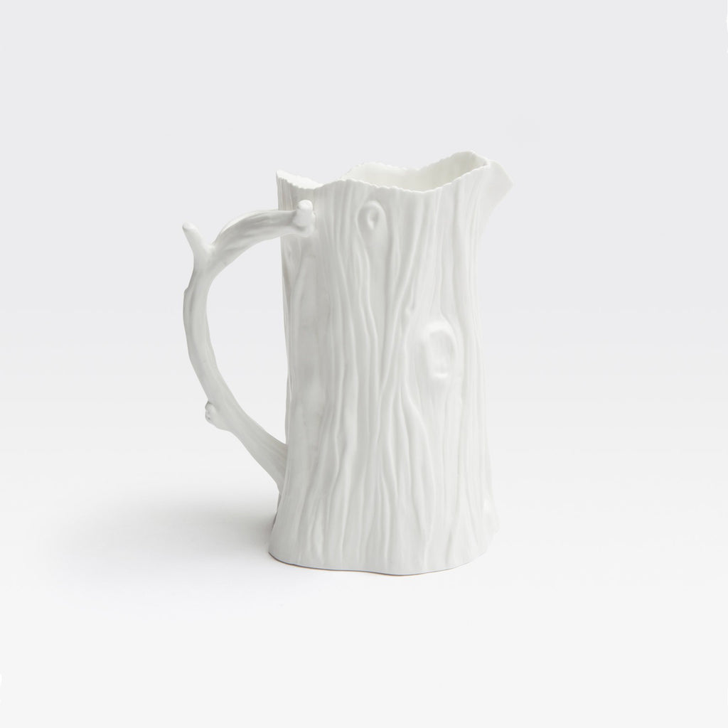 Faux Bois Stoneware Pitcher