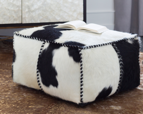 Hair on Hide Poufs
