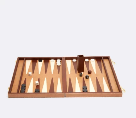 Hair on Hide Backgammon Set