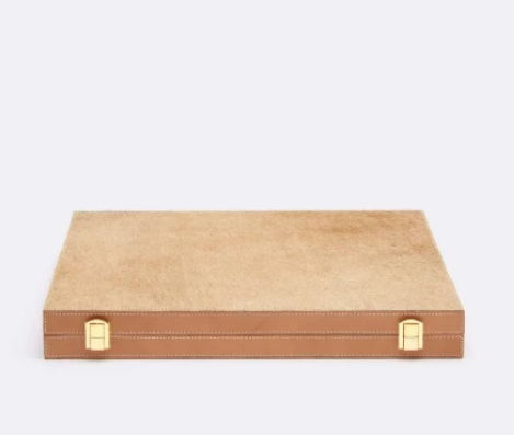 Hair on Hide Backgammon Set