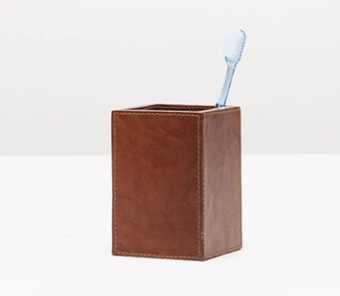 Stitched Leather Bath Collection