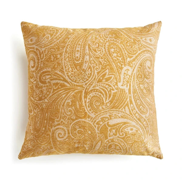 Mustard Jacquard Indoor/Outdoor Pillow