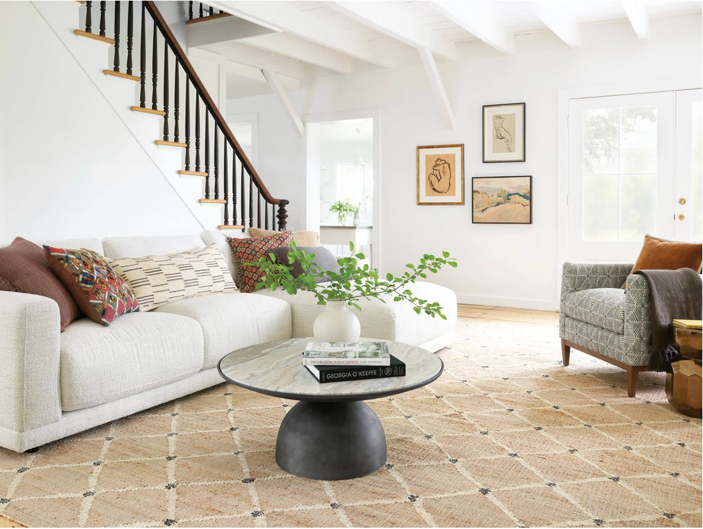 Lattice Woven Jute Rug