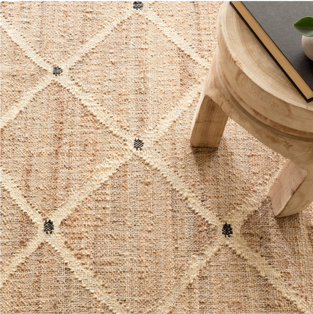 Lattice Woven Jute Rug