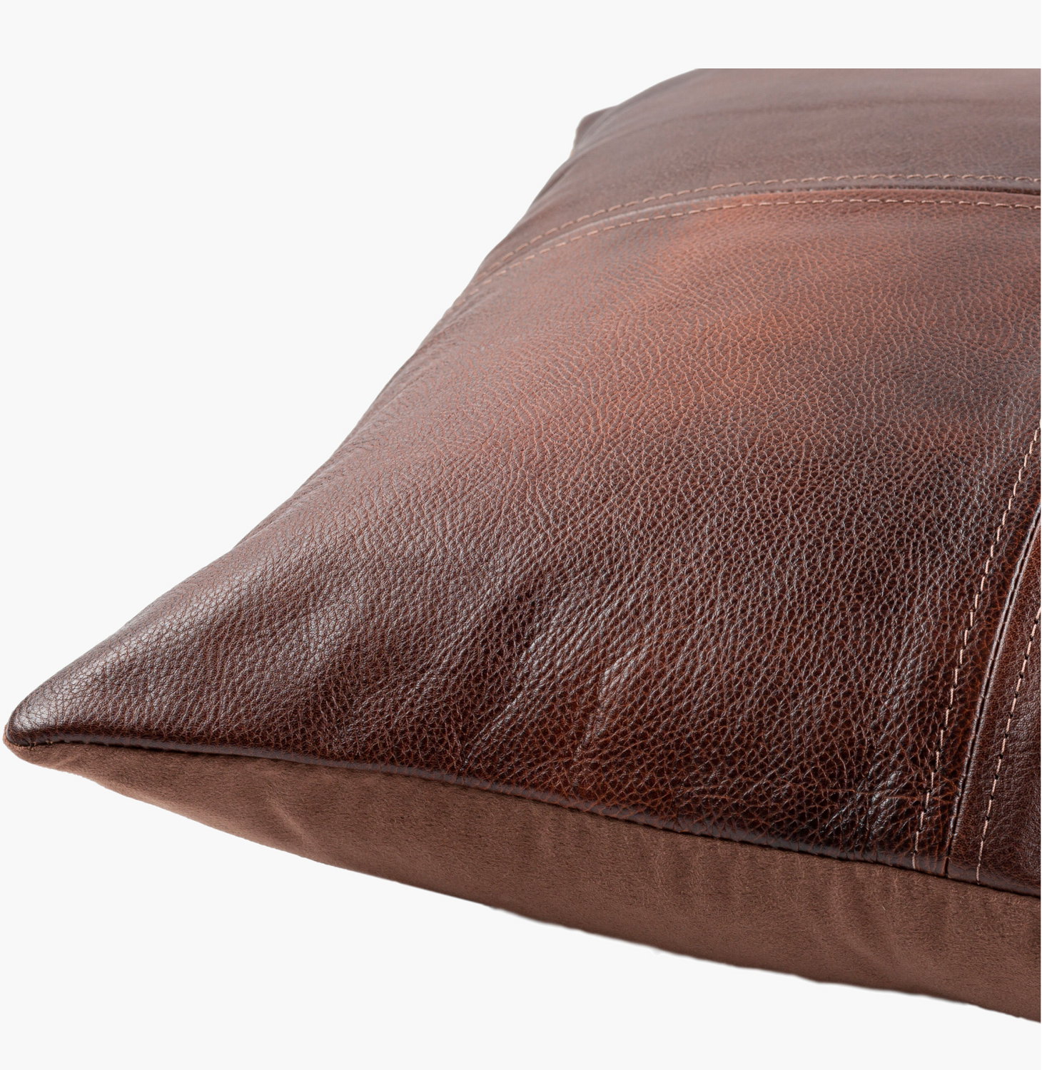 Cross Stitched Leather Pillows