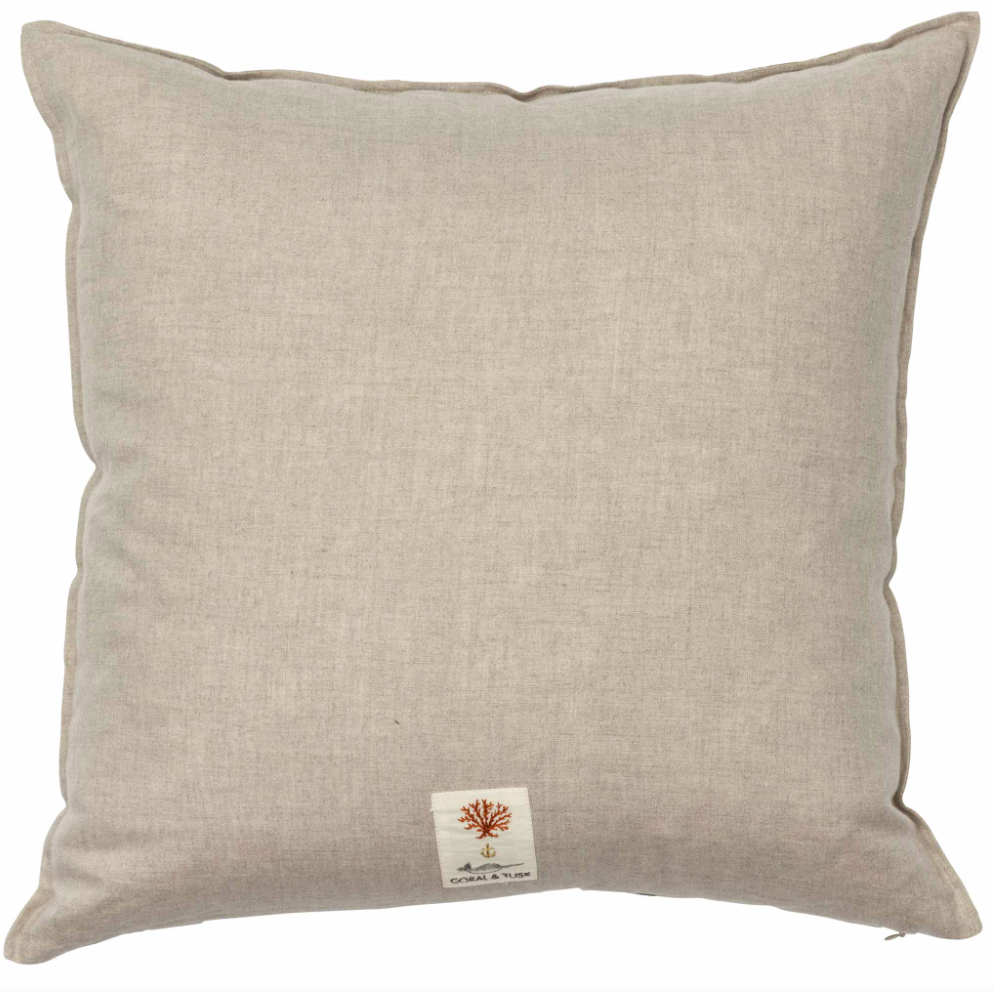 Embroidered Falling Feathers Pillow