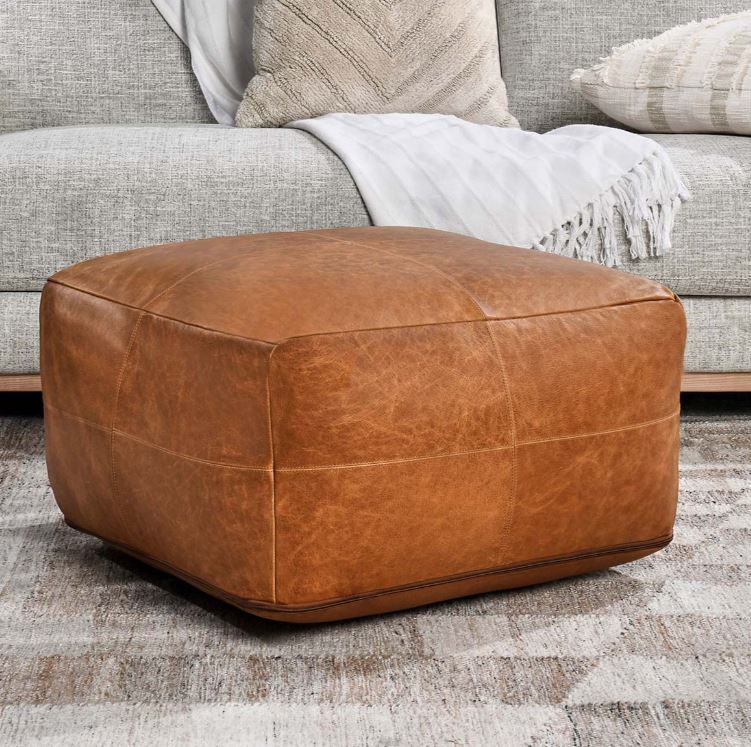 Leather Poufs