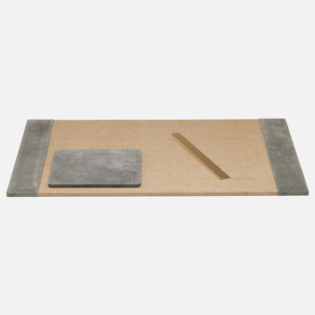 Suede Leather Desk Blotter Sets