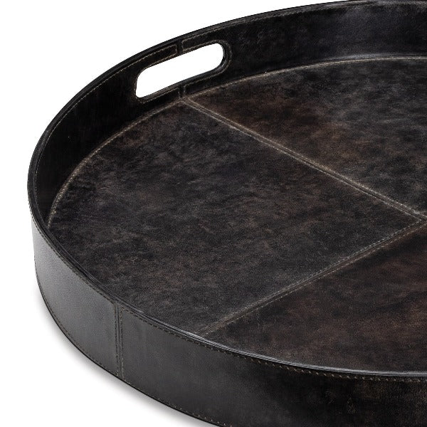 Round Leather Trays