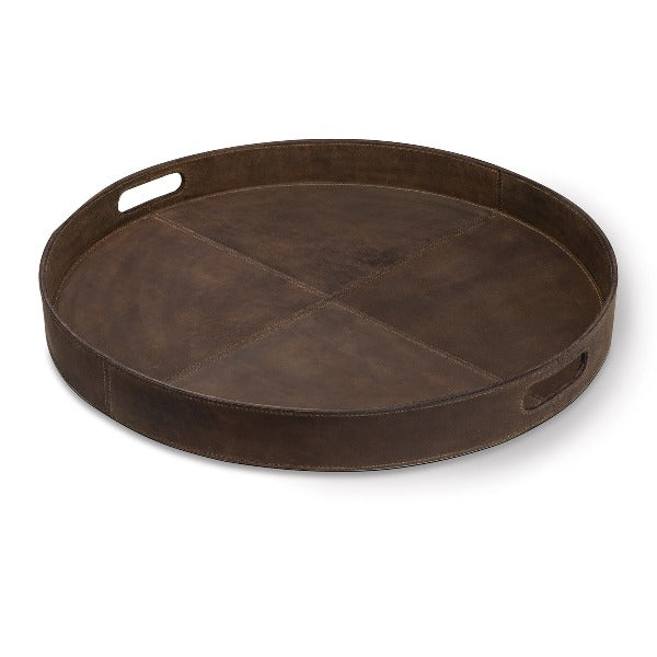 Round Leather Trays