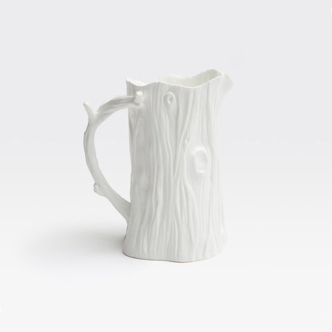 Faux Bois Stoneware Pitcher