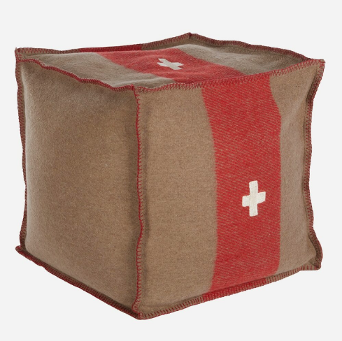 Swiss Cross Poufs