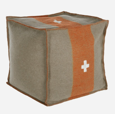 Swiss Cross Poufs