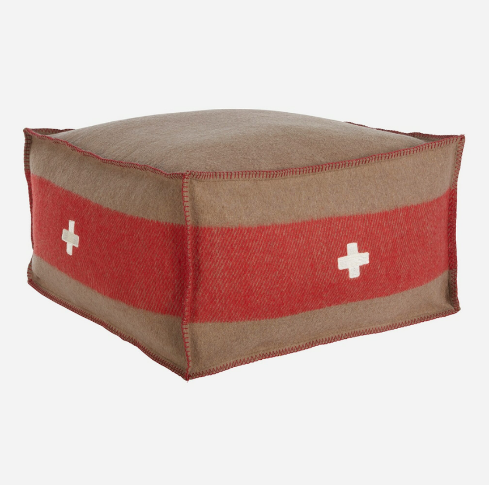 Swiss Cross Poufs