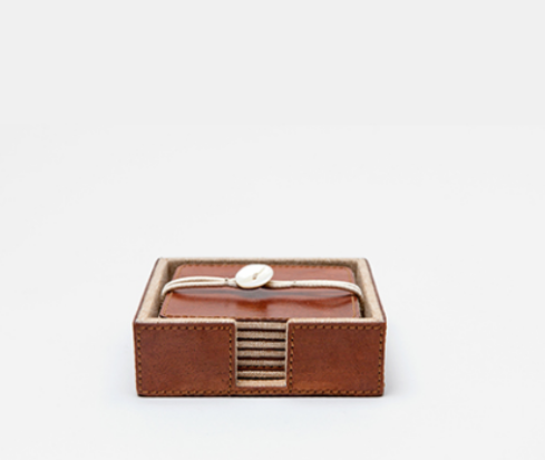 Leather Coasters - Set of 6