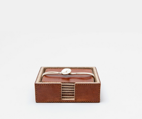 Leather Coasters - Set of 6
