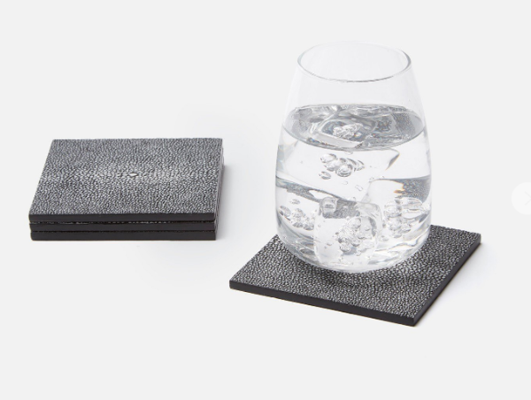 Faux Shagreen Coasters - Set of 4