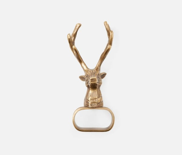 Metal Deer Napkin Rings - Set of 4