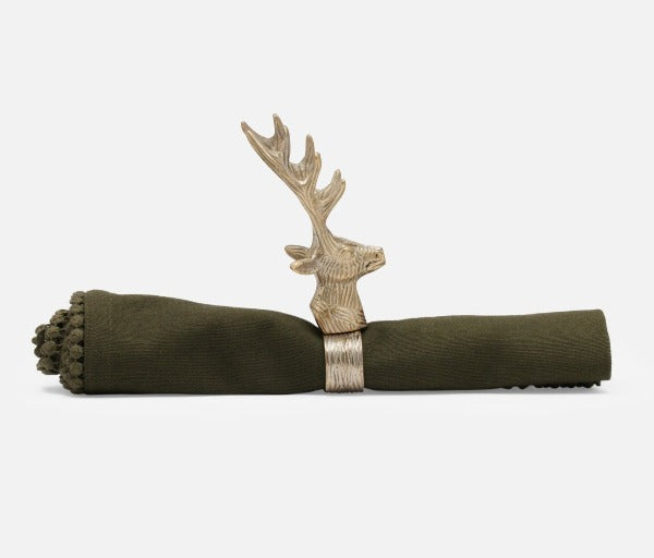 Metal Deer Napkin Rings - Set of 4