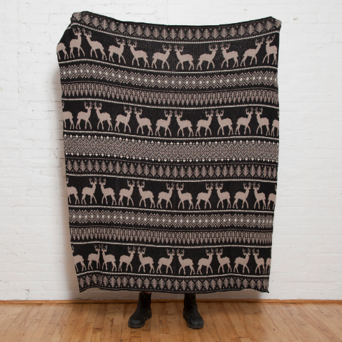 Fair Isle Deer Throws