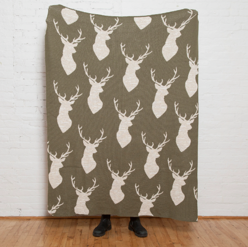 Stag Silhouette Throw