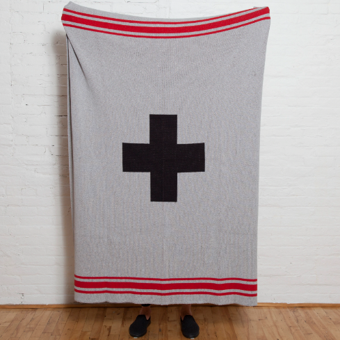 Striped Swiss Cross Throws