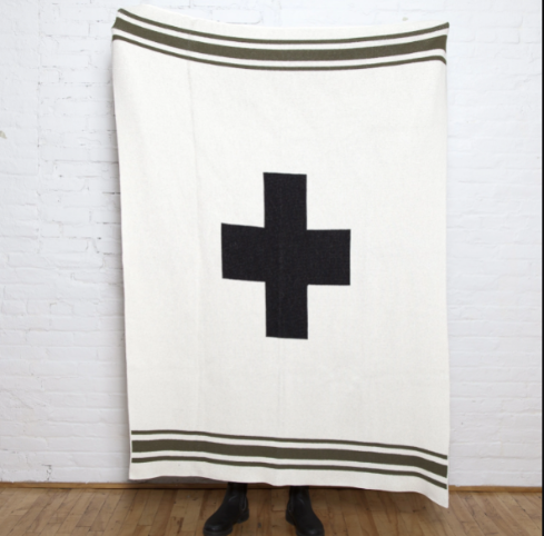 Striped Swiss Cross Throws